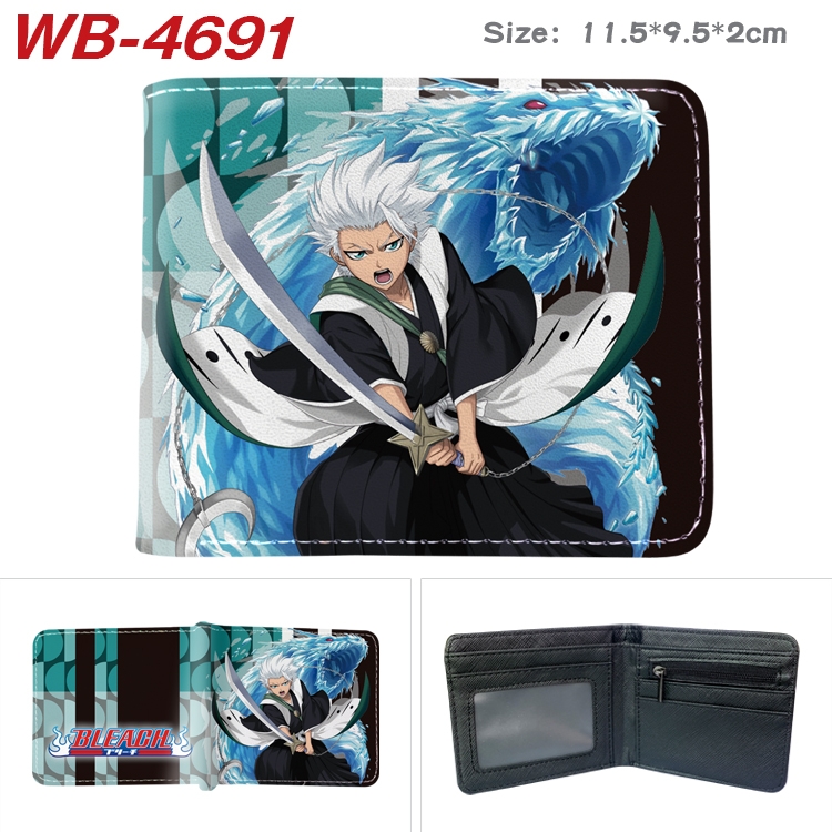 Bleach Animation color PU leather half fold wallet 11.5X9X2CM WB-4691A