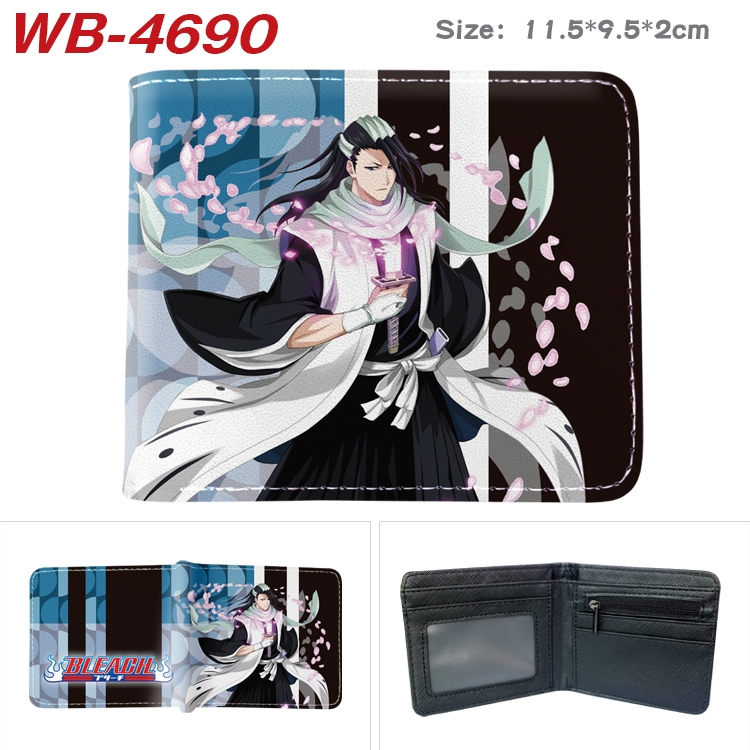Bleach Animation color PU leather half fold wallet 11.5X9X2CM WB-4690A