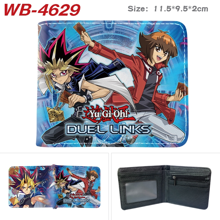 Yugioh Animation color PU leather half fold wallet 11.5X9X2CM  WB-4629A