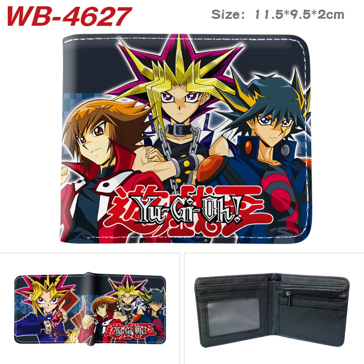 Yugioh Animation color PU leather half fold wallet 11.5X9X2CM  WB-4627A