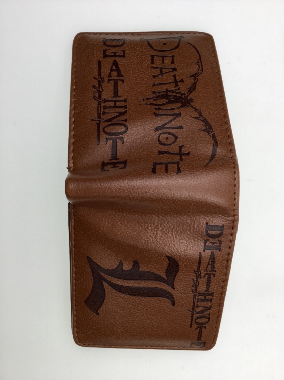 Death note Half fold embossed short leather wallet 11X10CM