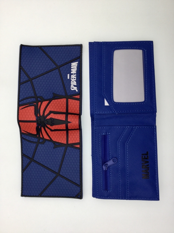 Spiderman Animation peripheral PVC plastic short half discount wallet wallet