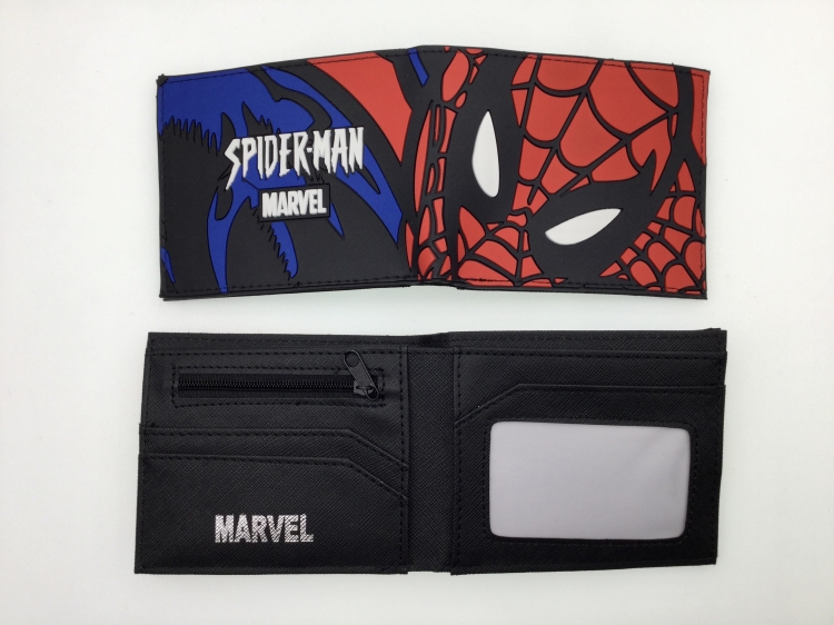 Spiderman Animation peripheral PVC plastic short half discount wallet wallet