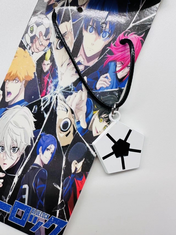 BLUE LOCK Anime peripheral leather rope necklace pendant jewelry style B price for 5 pcs