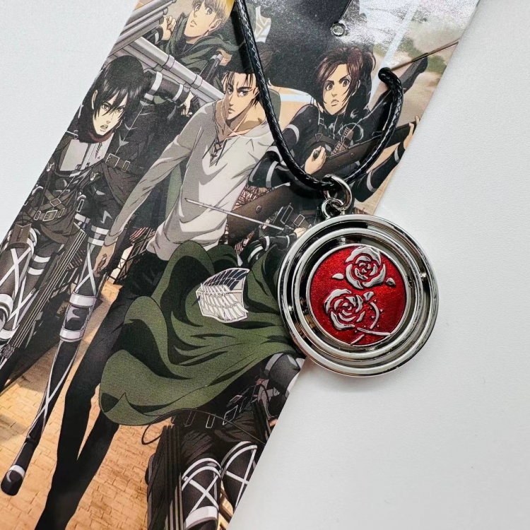 Shingeki no Kyojin Animation peripheral leather rope necklace pendant price for 5 pcs