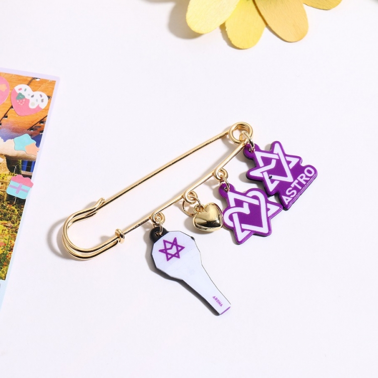 astro  Korean stars around brooch bag clothing pin accessories
