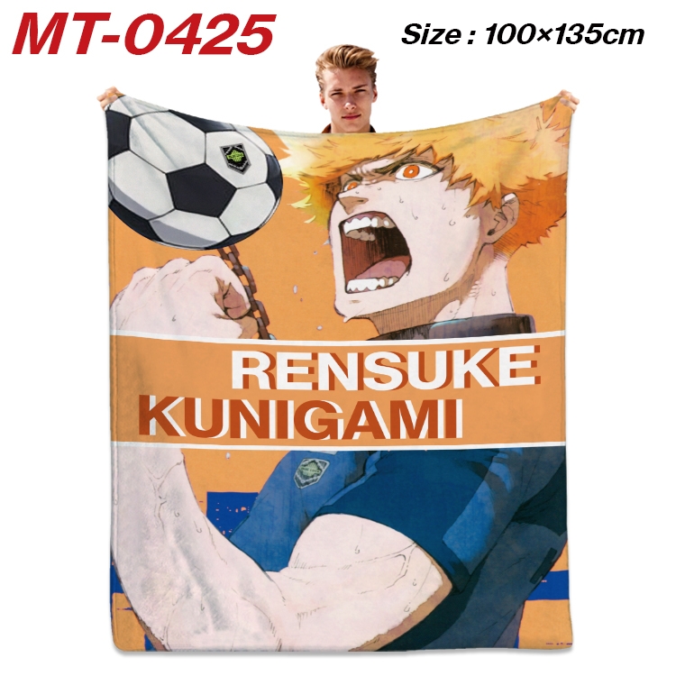 BLUE LOCK Anime flannel blanket air conditioner quilt double-sided printing  100x135cm MT-0425