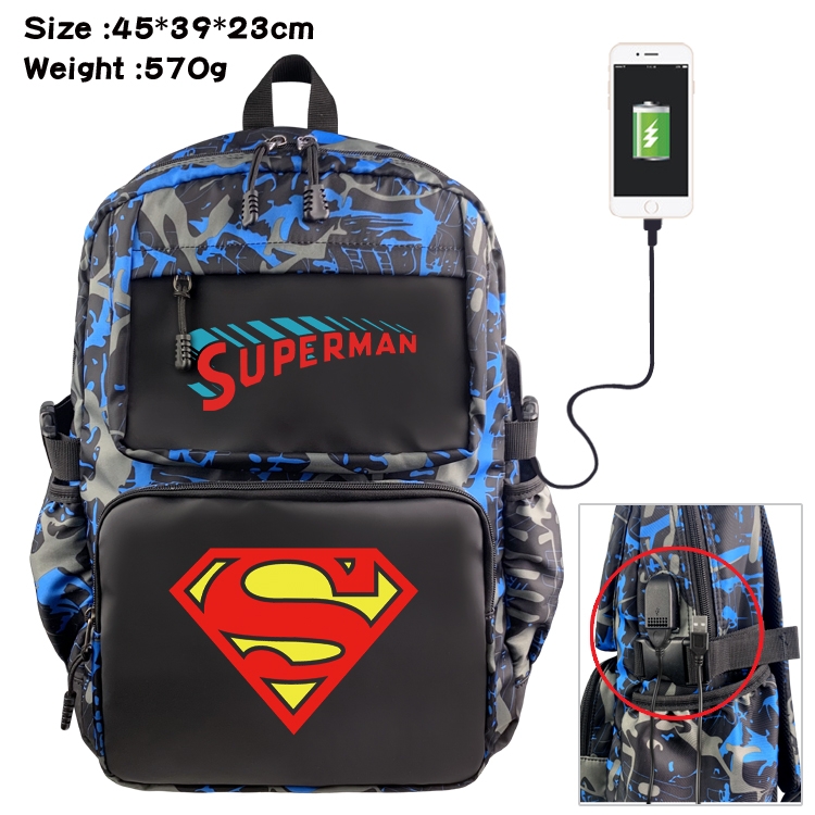Superhero Movie Anime waterproof nylon camouflage backpack 45X39X23CM
