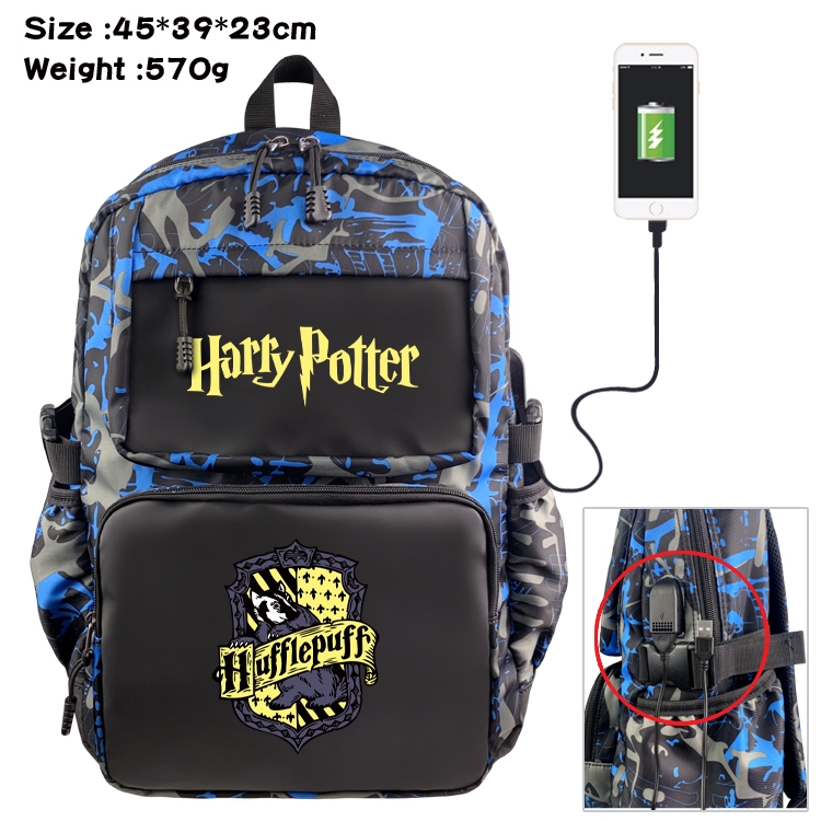 Harry Potter Anime waterproof nylon camouflage backpack 45X39X23CM