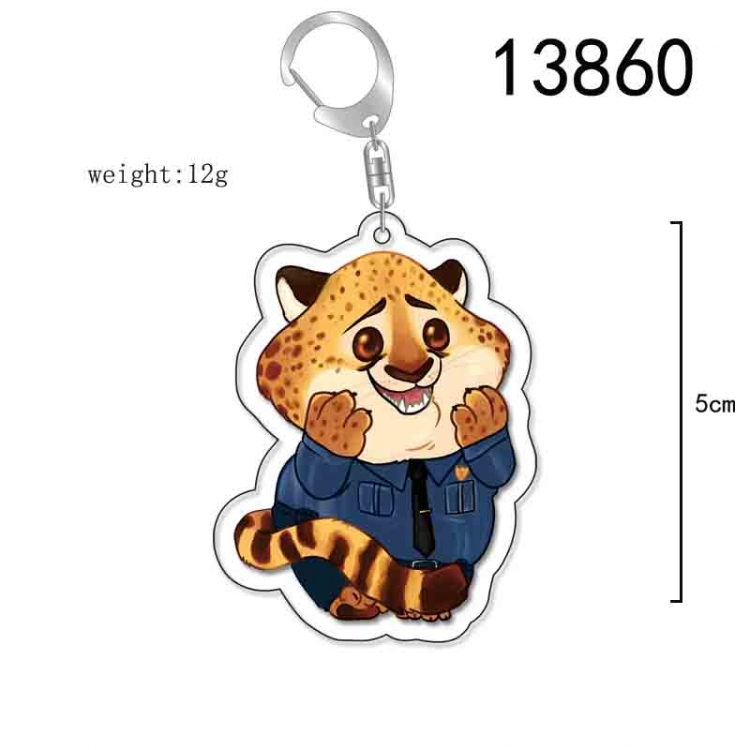 Zootopia Anime Acrylic Keychain Charm price for 5 pcs 13860