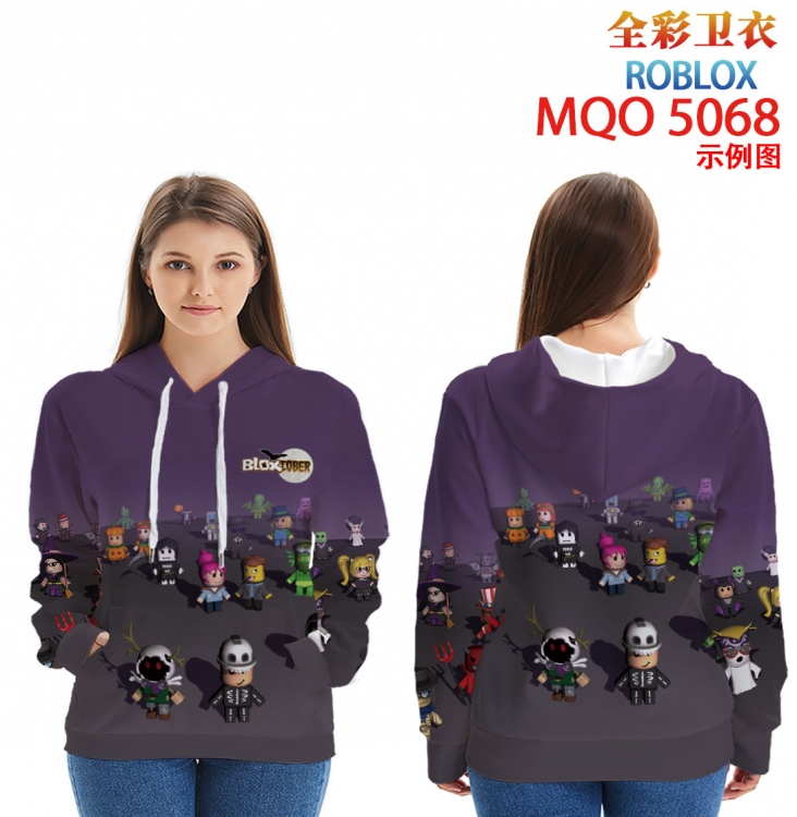 Robllox Long Sleeve Zip Hood Patch Pocket Sweatshirt from 2XS to 4XL MQO-5068
