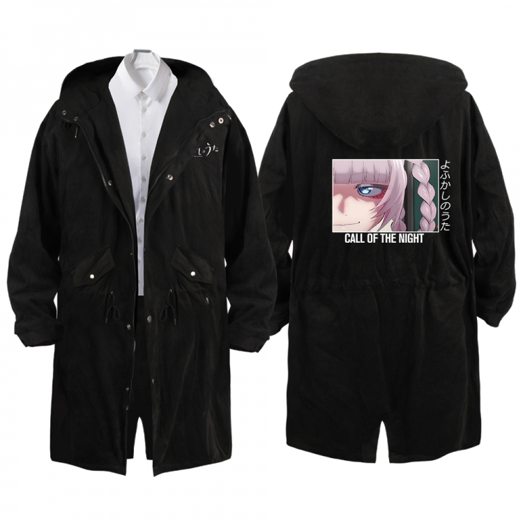 Call of the Night Anime Peripheral Hooded Long Windbreaker Jacket from S to 3XL