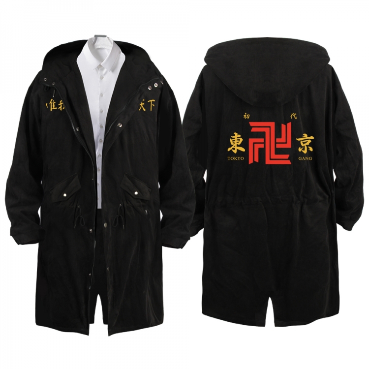 Tokyo Revengers  Anime Peripheral Hooded Long Windbreaker Jacket from S to 3XL