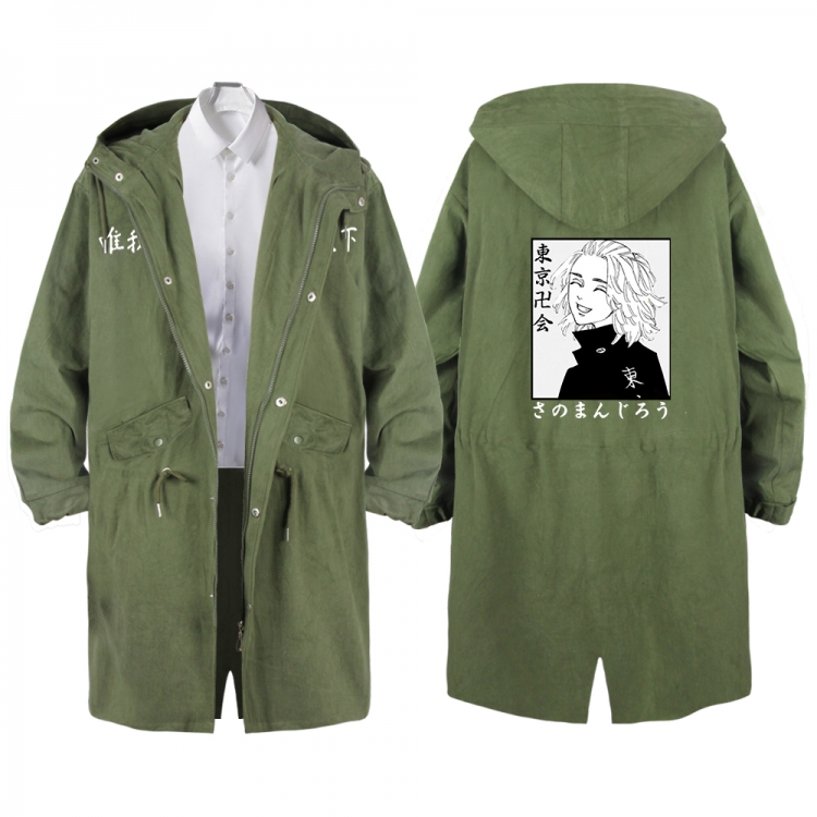 Tokyo Revengers  Anime Peripheral Hooded Long Windbreaker Jacket from S to 3XL