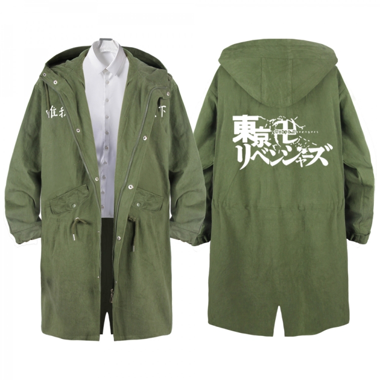 Tokyo Revengers  Anime Peripheral Hooded Long Windbreaker Jacket from S to 3XL