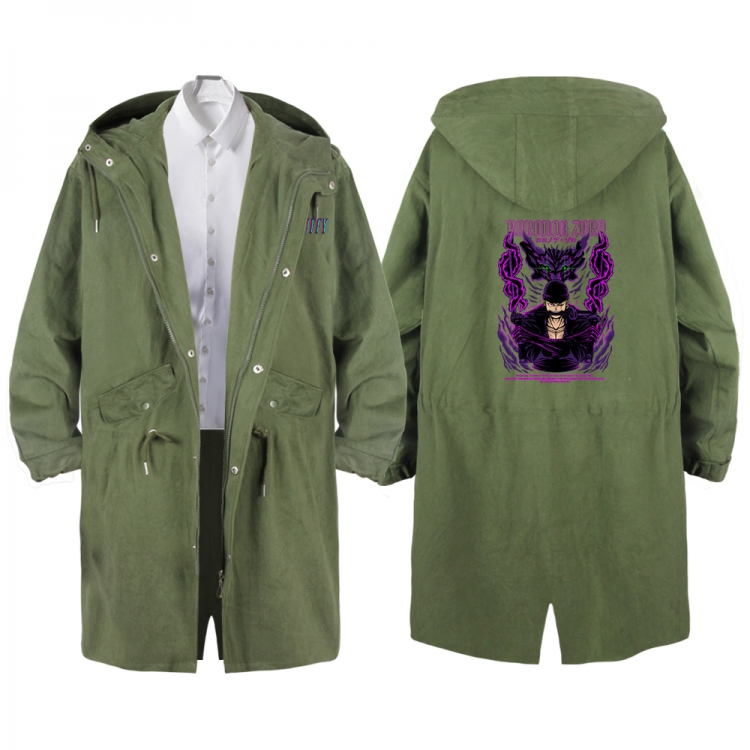 One Piece Anime Peripheral Hooded Long Windbreaker Jacket from S to 3XL