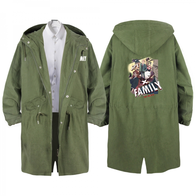 SPY×FAMILY Anime Peripheral Hooded Long Windbreaker Jacket from S to 3XL