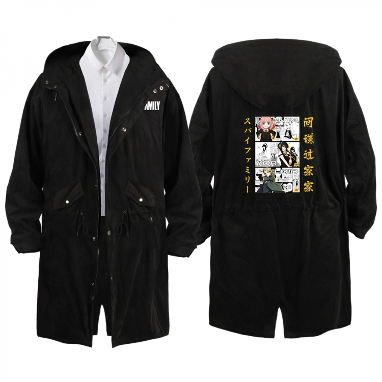 SPY×FAMILY Anime Peripheral Hooded Long Windbreaker Jacket from S to 3XL