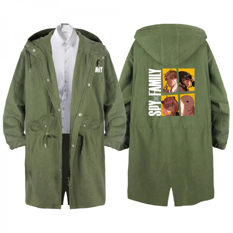 SPY×FAMILY Anime Peripheral Hooded Long Windbreaker Jacket from S to 3XL