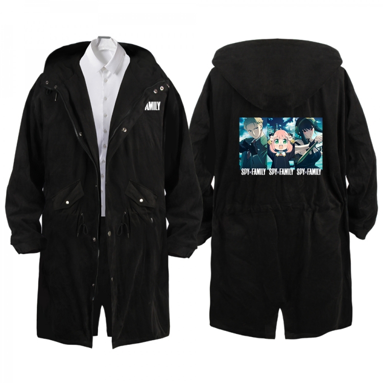 SPY×FAMILY Anime Peripheral Hooded Long Windbreaker Jacket from S to 3XL