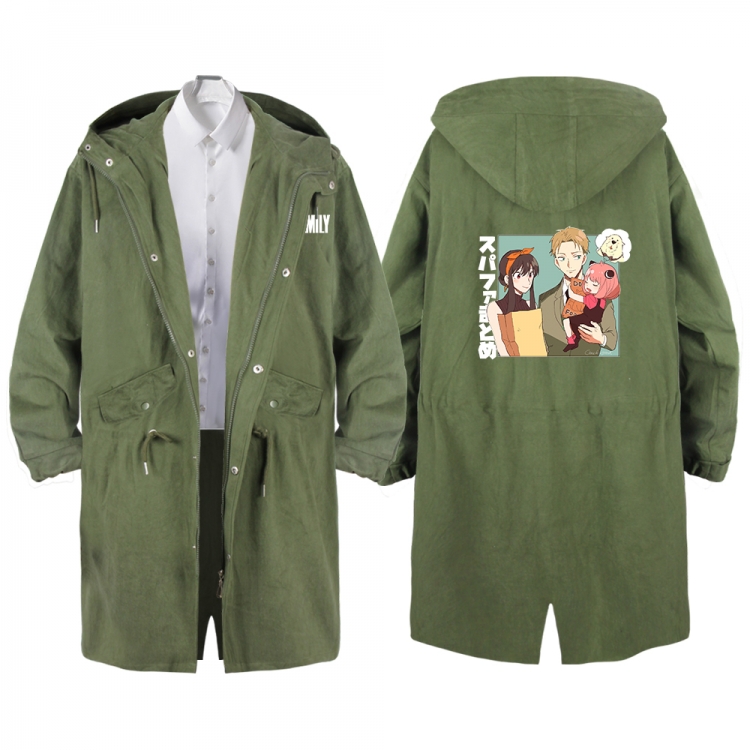 SPY×FAMILY Anime Peripheral Hooded Long Windbreaker Jacket from S to 3XL