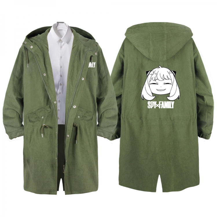 SPY×FAMILY Anime Peripheral Hooded Long Windbreaker Jacket from S to 3XL