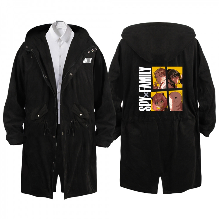 SPY×FAMILY Anime Peripheral Hooded Long Windbreaker Jacket from S to 3XL