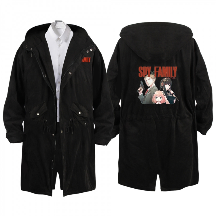 SPY×FAMILY Anime Peripheral Hooded Long Windbreaker Jacket from S to 3XL