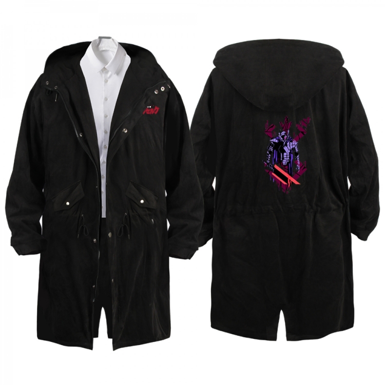 BERSERK Anime Peripheral Hooded Long Windbreaker Jacket from S to 3XL
