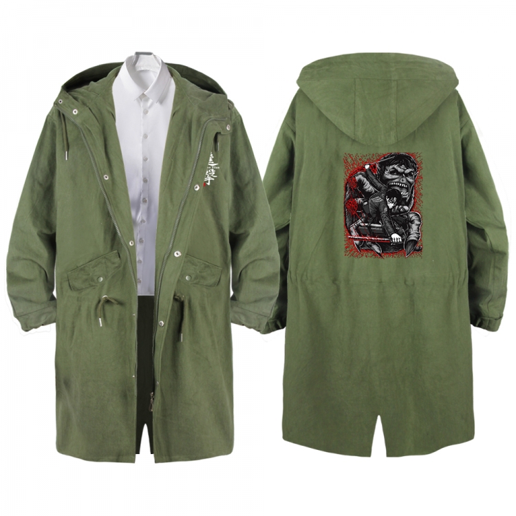Shingeki no Kyojin Anime Peripheral Hooded Long Windbreaker Jacket from S to 3XL
