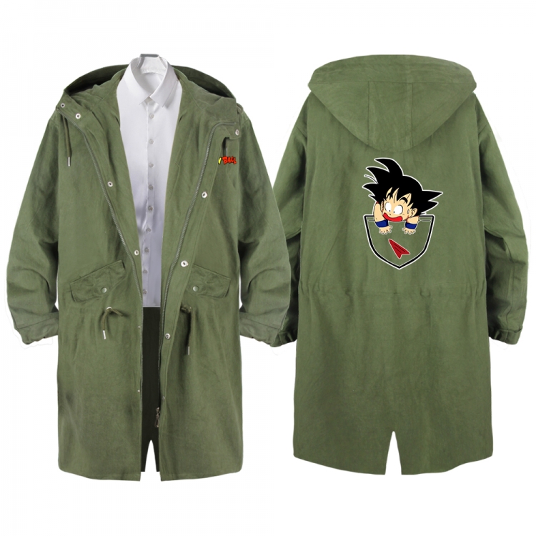 DRAGON BALL Anime Peripheral Hooded Long Windbreaker Jacket from S to 3XL