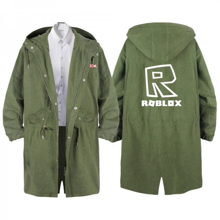 Robllox Anime Peripheral Hooded Long Windbreaker Jacket from S to 3XL