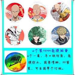 One Punch Man Anime round Badg...