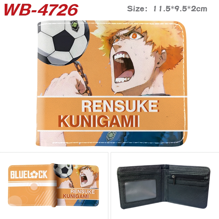 BLUE LOCK Anime color book two-fold leather wallet 11.5X9.5X2CM WB-4726A