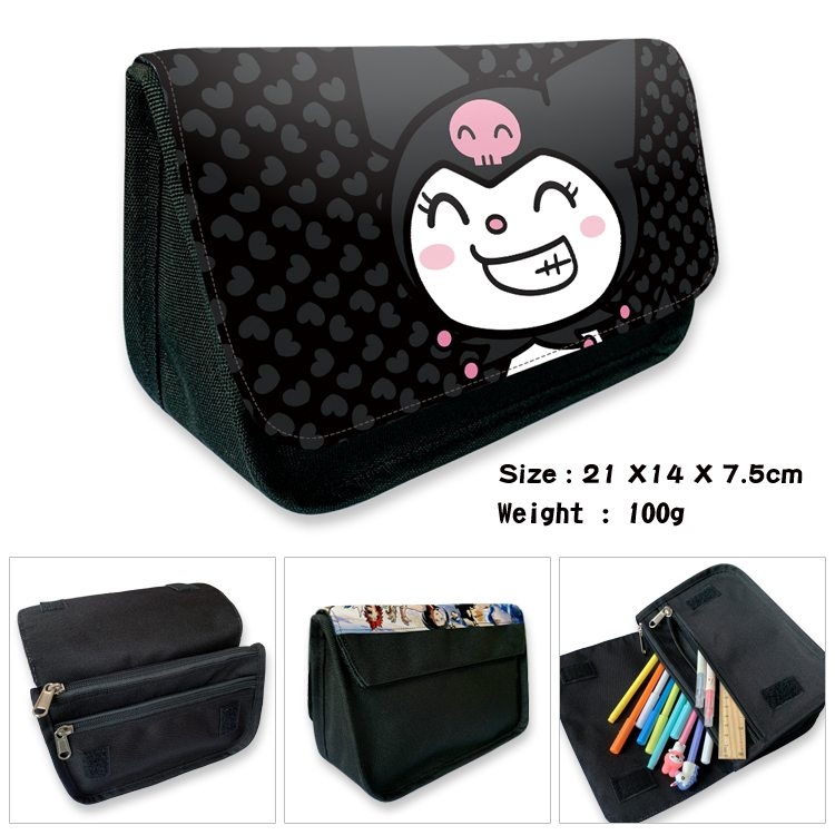 melody Anime Velcro canvas zipper pencil case Pencil Bag 21×14×7.5cm