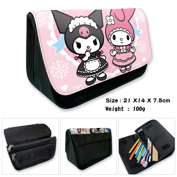 melody Anime Velcro canvas zipper pencil case Pencil Bag 21×14×7.5cm