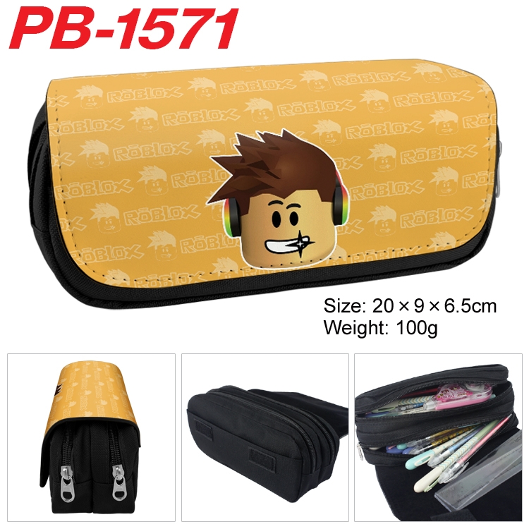 Robllox Anime double-layer pu leather printing pencil case 20×9×6.5cm PB-1571