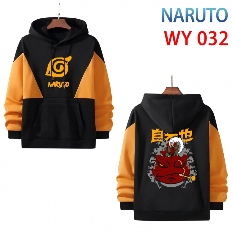 Naruto Anime color contrast patch pocket sweater  from S to 3XL WY 032