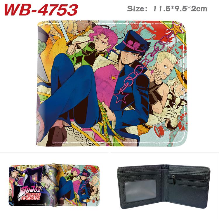 JoJos Bizarre Adventure Animation color PU leather half fold wallet 11.5X9X2CM WB-4753A