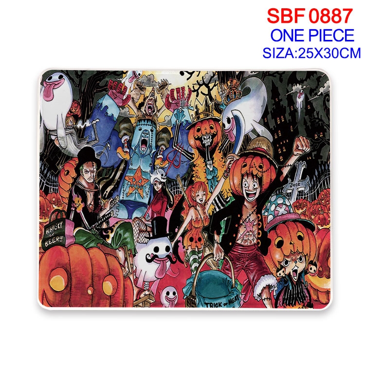 One Piece Anime peripheral edge lock mouse pad 25X30cm