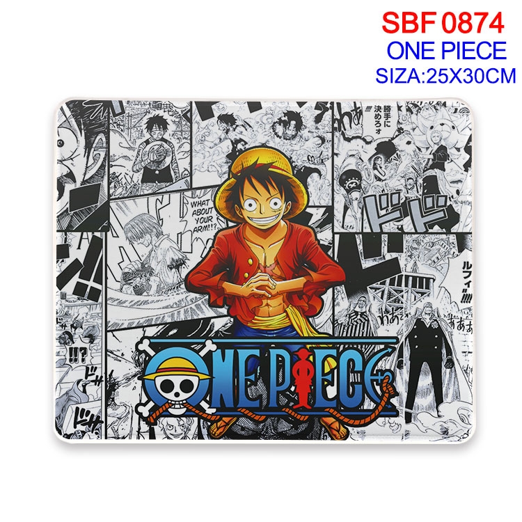 One Piece Anime peripheral edge lock mouse pad 25X30cm