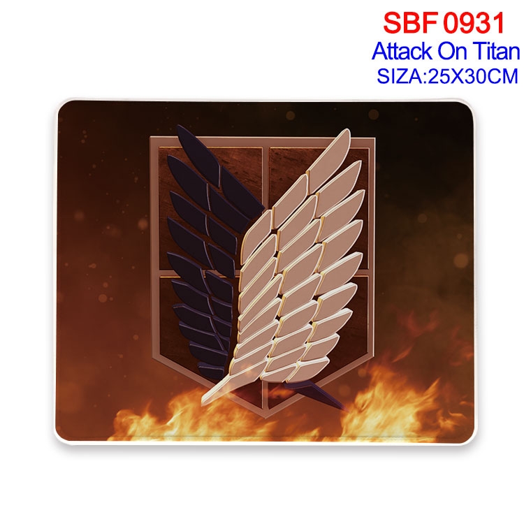 Shingeki no Kyojin Anime peripheral edge lock mouse pad 25X30cm  SBF-931