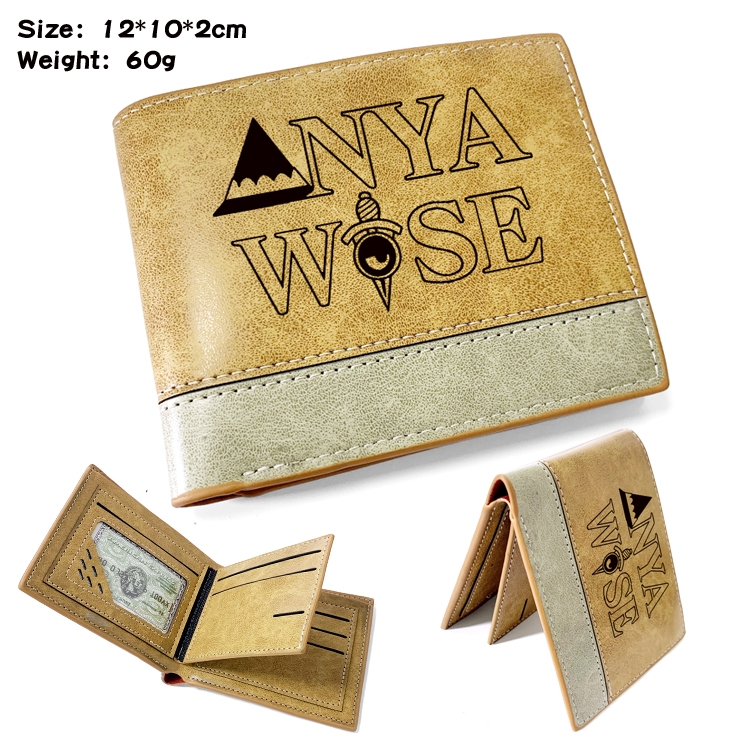 SPY×FAMILY Anime high quality PU two fold embossed wallet 12X10X2CM 60G