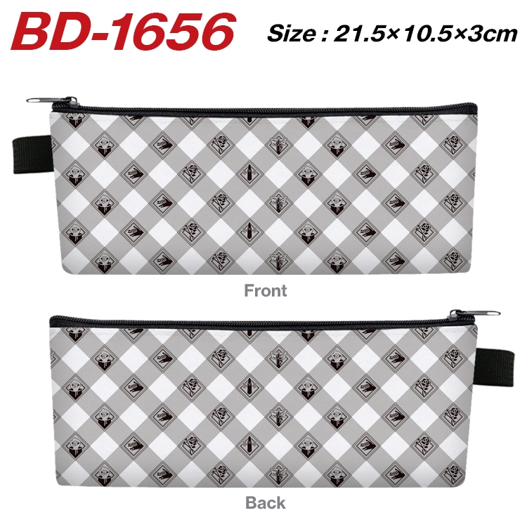 Jujutsu Kaisen Anime PU Leather Zipper Pencil Case Stationery Box 21.5X10.5X3CM BD-1656A