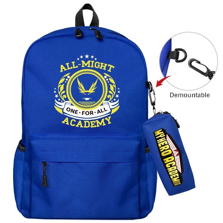 My Hero Academia Animation backpack schoolbag small pen bag set mother and child schoolbag 43X35X12CM