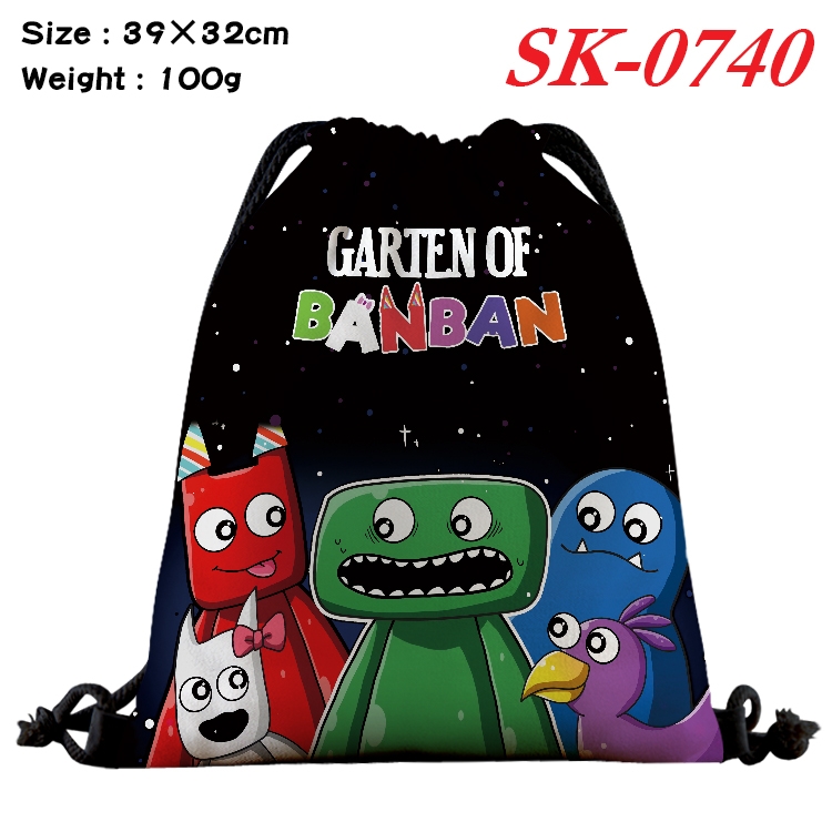 Garten of Banban cartoon Waterproof Nylon Full Color Drawstring Pocket 39x32cm  SK-0740