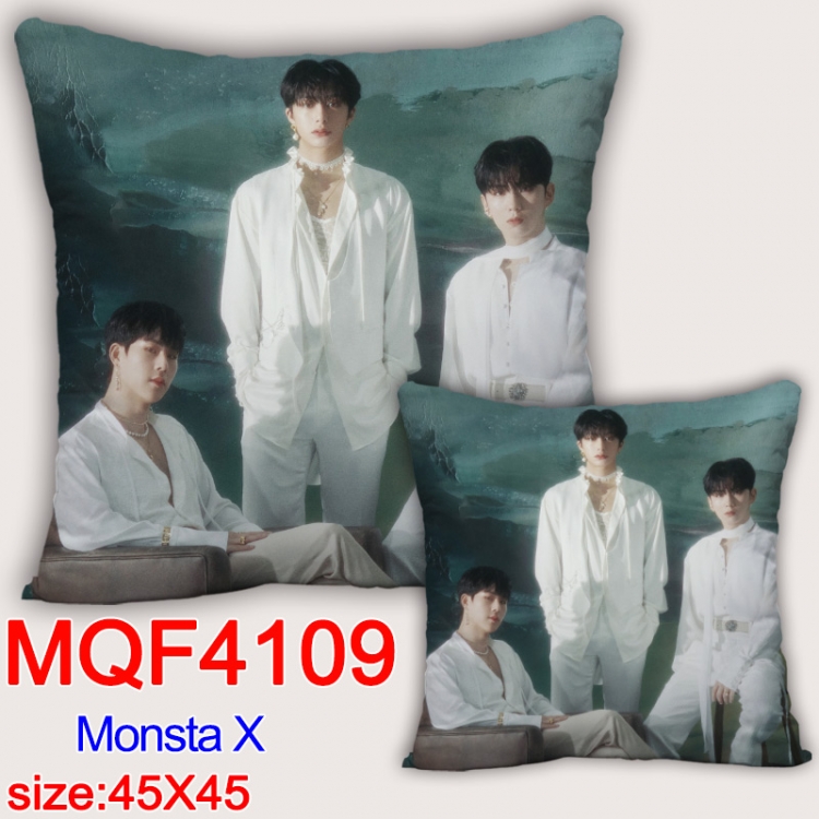 Monsta X square full-color pillow cushion 45X45CM NO FILLING MQF-4109