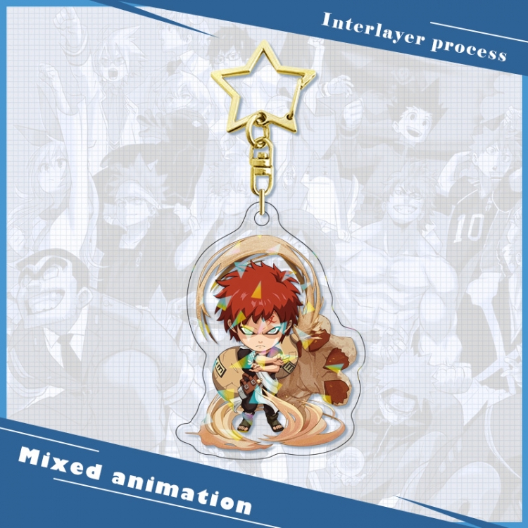 Naruto star ring acrylic pendant bag pendant key ring price for 5 pcs