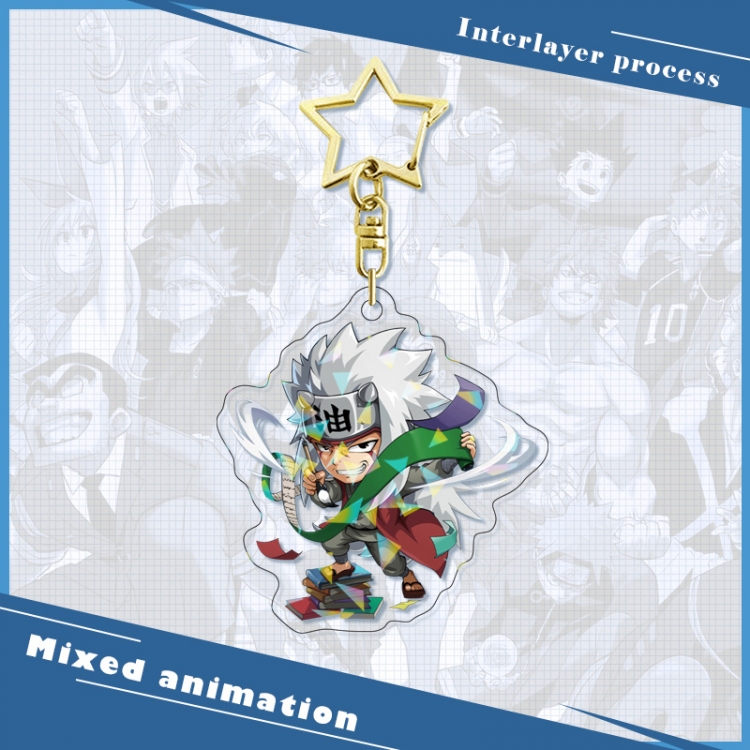 Naruto star ring acrylic pendant bag pendant key ring price for 5 pcs