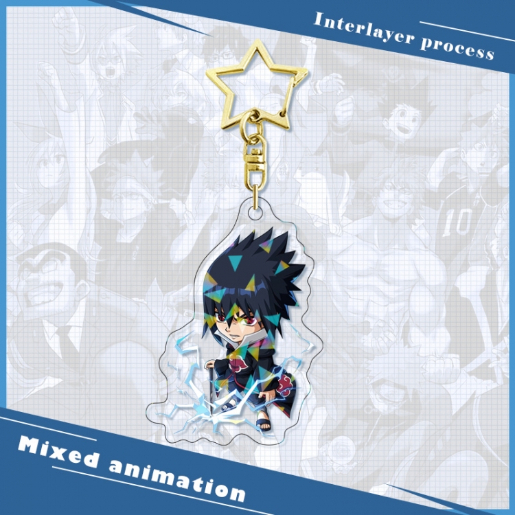 Naruto star ring acrylic pendant bag pendant key ring price for 5 pcs